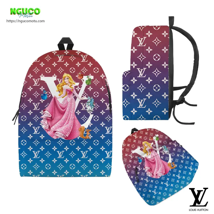 Backpack sleeping beauty disney princess aurora and louis vuitton gift unique laptop backpacks for man woman and kid